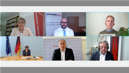 Screenshot der Teilnehmenden der Online-DiskussionÖffnet Seite: Rückblick: Auftakt der digitalen Reihe "Qualitätsarbeit im SGB II - Chancen im Wandel nutzen"